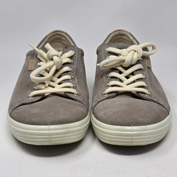 Ecco Soft-7 Runner Womens Size 7 Grey Nubuck Leather Casual Lace Up Pre-owned - Picture 8 of 10